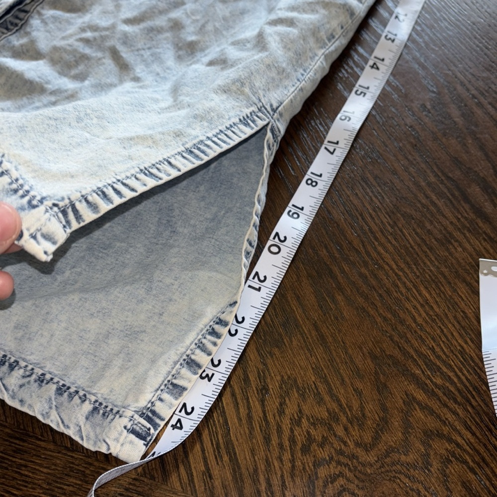 Pull&Bear Button Front Collared Denim Lightweight… - image 6